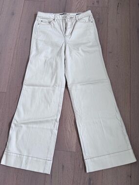 Joe Fresh High-Rise Wide-Leg Jeans – Cream – Size 28